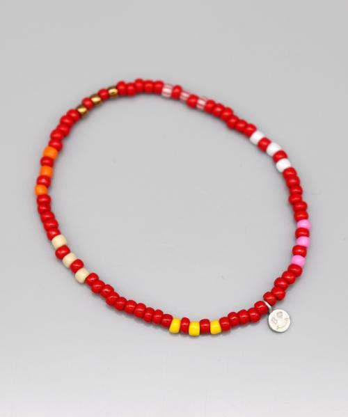 Bonbeau Solid And Pattern Color Mix Layered Bracelet Smile Mini Charm Color Mix Layered Bracelet