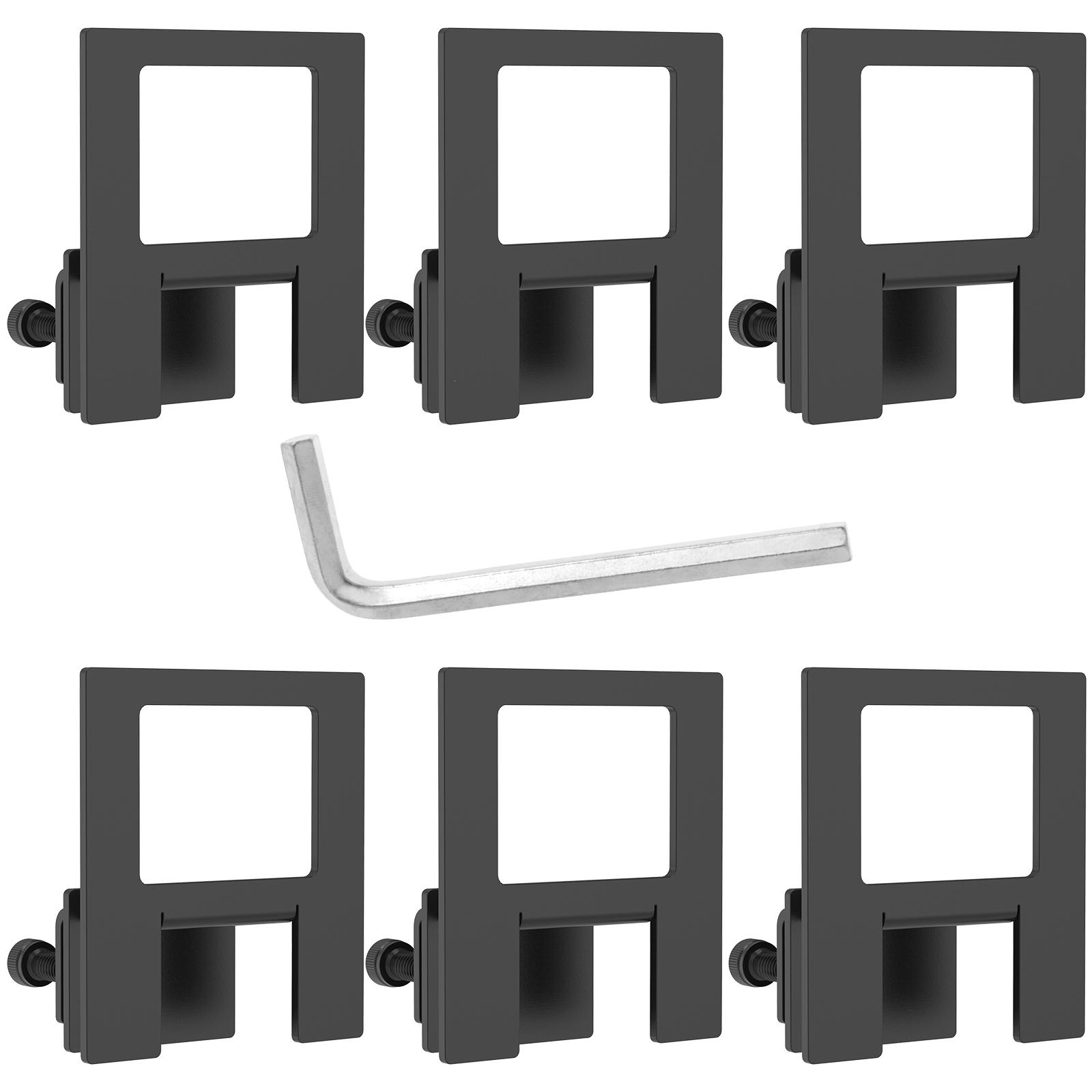 

6 шт. Металлический фиксатор матраса, противоскользящий захват для матраса, регулируемый стабилизатор матраса с шестигранным ключом для каркаса кровати 6PCS чёрный