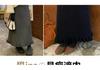Autumn/Winter Polka Dot Ruffle Knit Midi Skirt for Maternity - Slimming, Casual