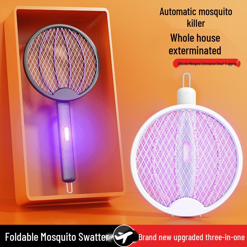 Rechargeable 2-in-1 Telescopic Mosquito Swatter & Purple Light Killer Lamp