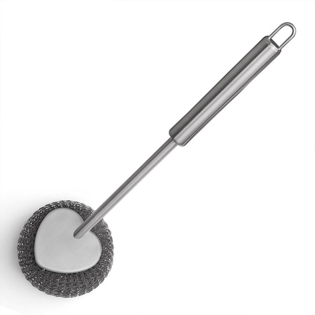 Kitchen Brushes For Dishes Long Handle Cleaning Tools Metal Pot Brushes Scrubber Tools For Pans Sink Grills Kitchenware Bowls