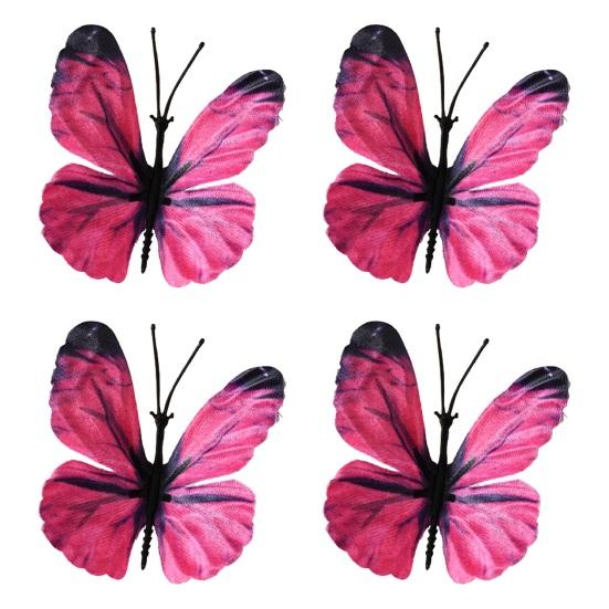 4 Pcs 3D Butterfly Wall Stickers Colorful Butterflies Wall Decal Removable Wall Art Murals for DIY Crafts Home Office Party Bedroom Decoration