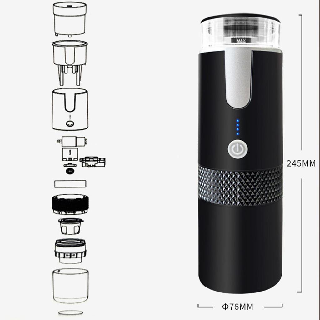 Portable Coffee Machine Household Wireless Fully Automatic American Concentrated Capsule Small Travel Rechargeable