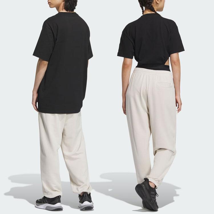 adidas Logo Pants Solid Color Logo Thickened Cuffed Loose Knit Sports Pants Unisex Pants Phosphor-Brown IV7588