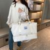 Travel Bag Korean Version Large-capacity Rhombus Embroidery Thread Maternity Bag Storage Bag Crossbody Portable Mother and Child Bag Yoga Fitness Bag