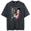 Men Oversized Printed Tshirts Bocchi Club Music Band Anime Bocchi The Rock Cotton Tops Creative Crew Neck Tees Washed TShirt