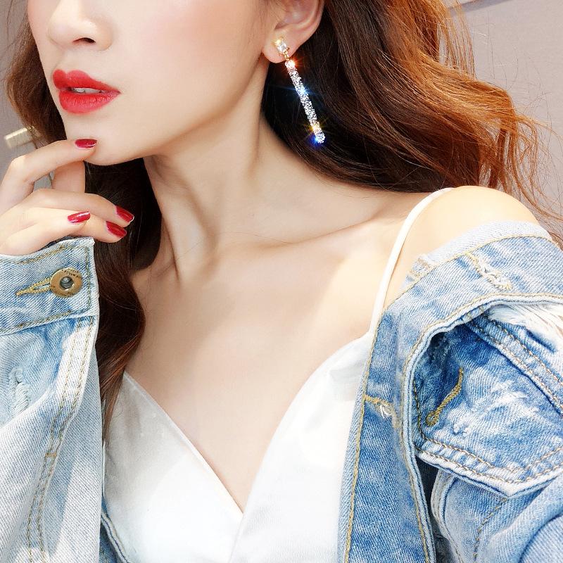 

Серьги-иглы из серебра 925 пробы с высокой индивидуальностью и красными длинными темперами из Австрии, подарок на День матери