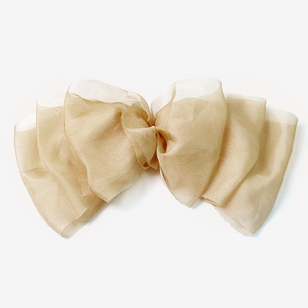 Bow Hairpin for  Cute Satin Fabric Hair Clip  Chiffon Ponytail Oversized Multilayer Hairpin Hair Accessories