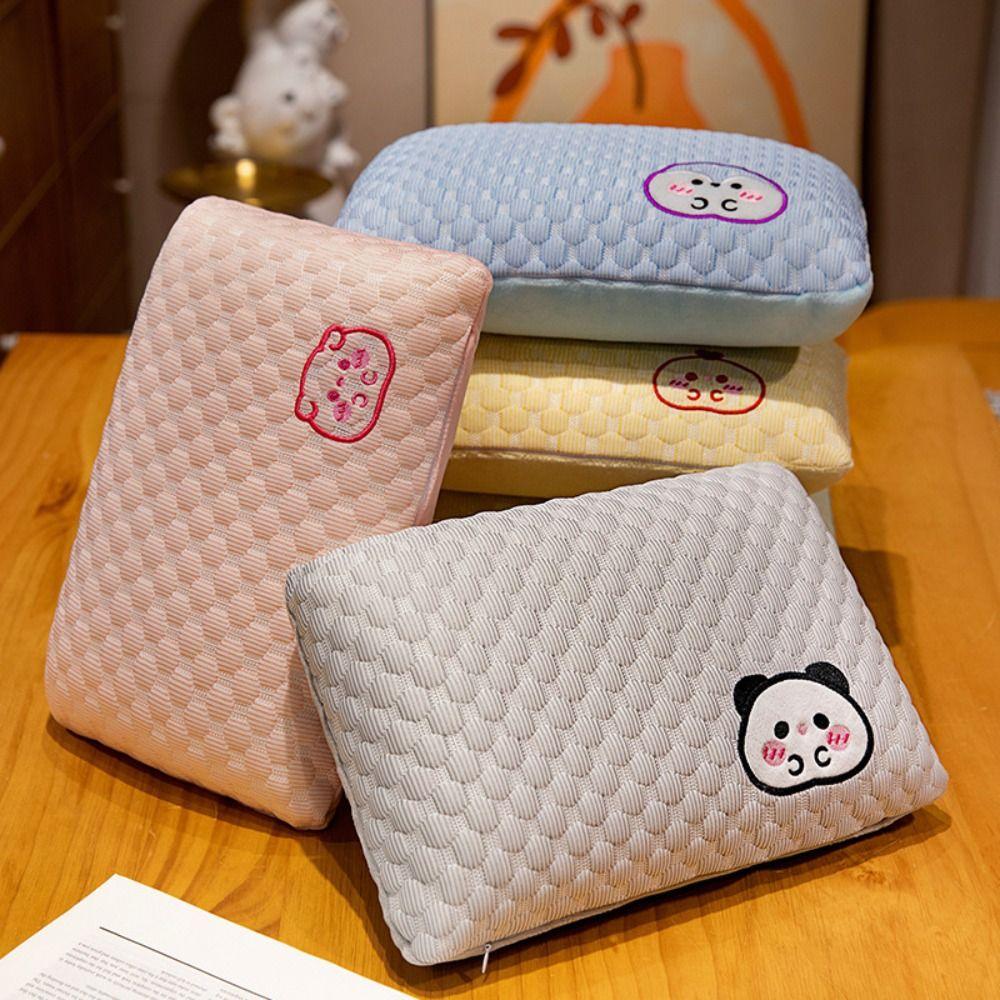 Slow Rebound Ice Silk Pillow Soft Material Students Pillow Practical Summer Sleeping Mat  Bed Use