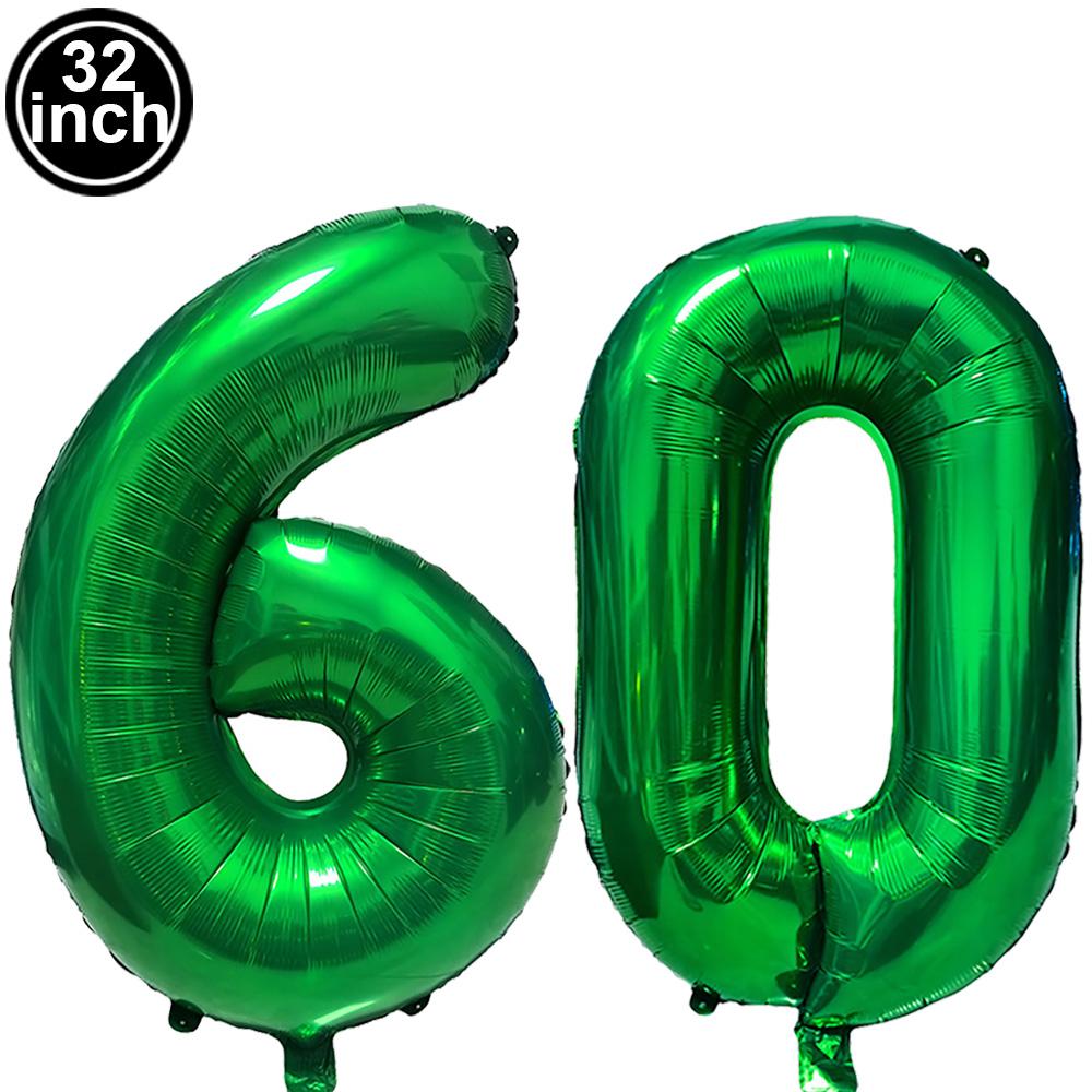 Green Large Numbers Balloon 32 Inch 0 1 2 3 4 5 6 7 8 9 Jungle Birthday Digit Bachelorette Balloons Figure Golob Party Ballon