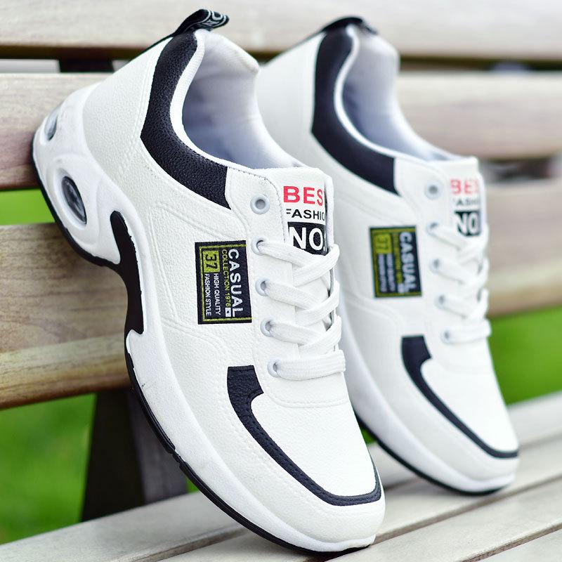Men s shoes autumn breathable trend versatile youth sports casual white shoes men s large size board shoes white trendy shoes 38