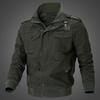Men's Spring and Autumn Jacket Jacket Washed Cotton Military Jacket