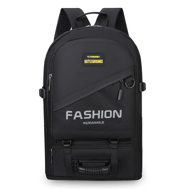 

Мужской рюкзак с принтом букв, большой вместимости, расширяемый, дорожный рюкзак, сумка для альпинизма чёрный