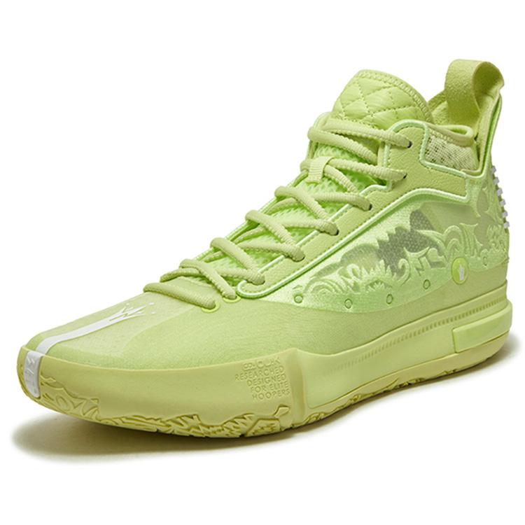 New 361° Cushioning, Slip Resistant, And Abrasion Resistant High Top Basketball Shoes Men's Light Fruit Green 672521123-10