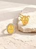 Virgin Mary Ring Oval Zircon Stainless Steel Catholic Religious Jewelry Gift for Women Faith Ring Baptism Gift