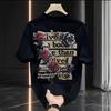 Camiseta de Algodón de Manga Corta de Marca de Moda Camiseta Estampada para Hombre Camiseta Versátil de Cuello Redondo para Hombre y Mujer Hombre