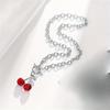 Red Cherry Charm Pendant Choker Y2K Fruit Necklace Bracelets Earrings Chains For Women Summer For Dancing Party Jewelry