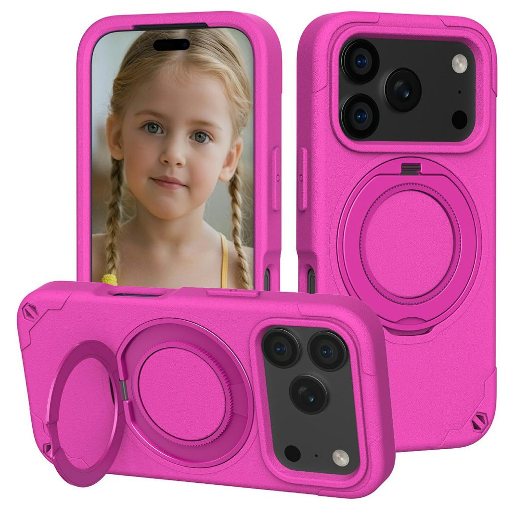 For iPhone 17 Pro EVA Phone Case Compatible with MagSafe Kickstand Protective Cover