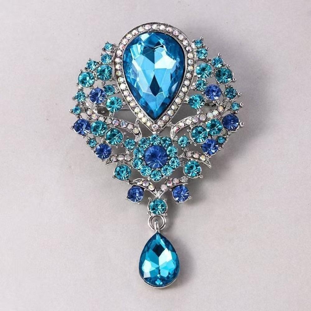 Luxury Rhinestone Rhinestone Bow Tie Large Crystal Water-drop Brooches  Formal Events