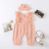 0-18 Months Baby Girl Bodysuit Newborn Baby Girl Romper Sleeveless Jumpsuits+Headband Infant Girl Summer Fashion Playsuit Outfit