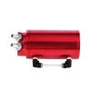 Universal Aluminum Car Auto Oil Catch Tank Breather Can Reservoir Red Round 10 & 15mm Fittings