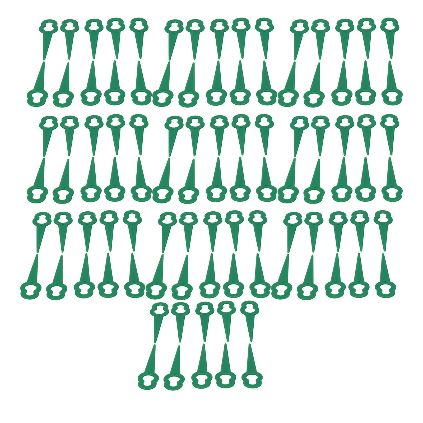 

100pcs Replacement Lawn Mower Cutting Blade Portable Grass Trimmer Blades (Green)