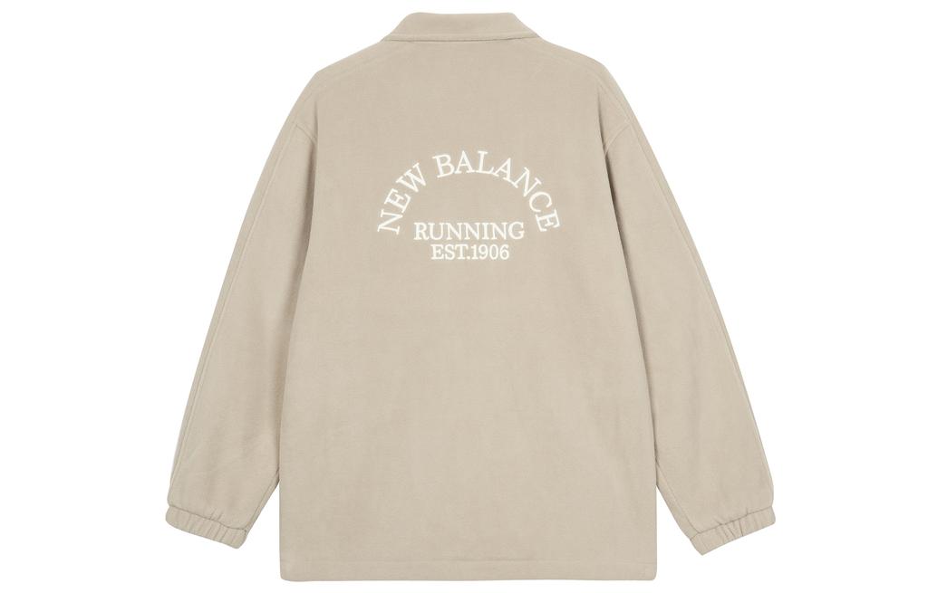 New Balance Velvet Jackets Unisex Khaki Lapel Moderate AMJ31307-BNN