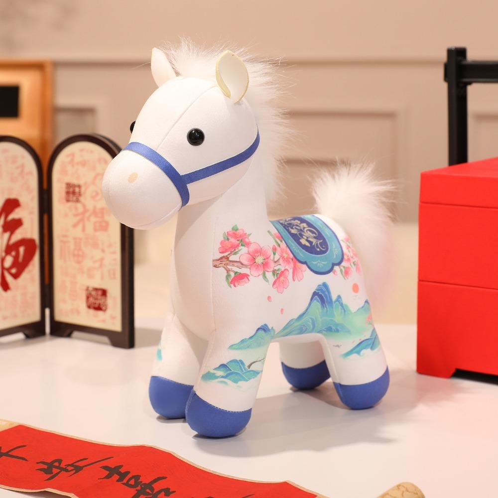 Chinese Style Cartoon Steed Doll PP Cotton Plush Horse Doll Pendant  Year of Horse