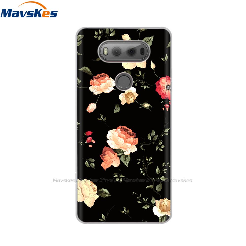 Funda Transparente para LG V20 V 20 Funda de Teléfono TPU Cubierta de Silicona Suave para LG V20 Capa Patrón Lindo de Flores Animales Cubiertas Traseras