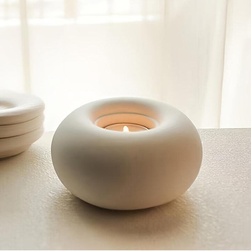 Minimalist Candle Holder Ceramic Living Room Decoration Candlestick Floor-standing Ornament Candle Holder Art Design Candlestick