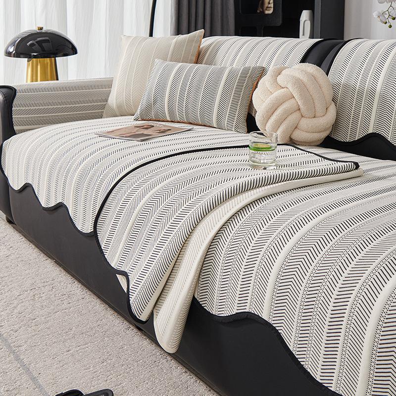 

Modern Minimalist Cooling Beaded Sofa Cushion Non-Slip Summer Seat Cover Irregular Shape Breathable Mat Home Decor 70*120cm чёрный