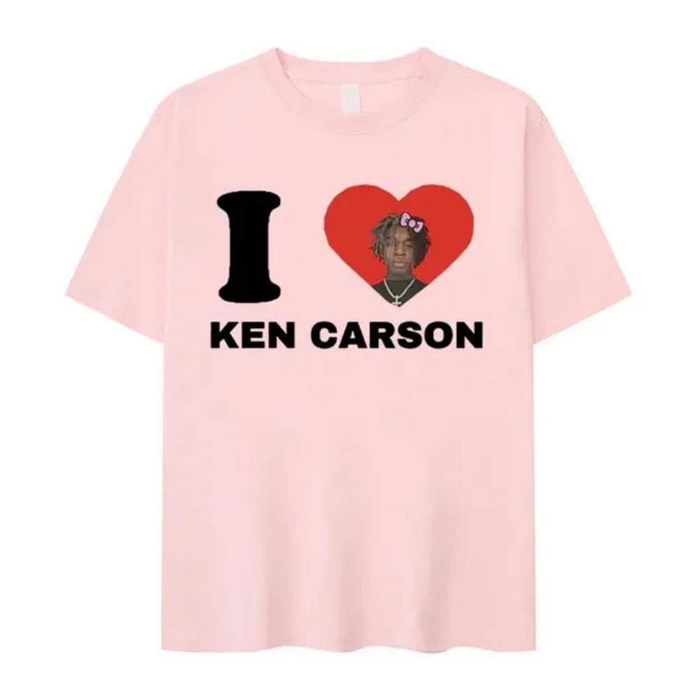 Ken Carson I Love Print Graphic T Shirts Men Women Cotton Fashion Top Sleeve T-shirt Oversized Harajuku T-shirt