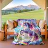 1PC Dreamy Rainbow Unicorn blanket, al season lightweigh Poster blanket home office outdoor nap multifunc Poster blanketional blanket