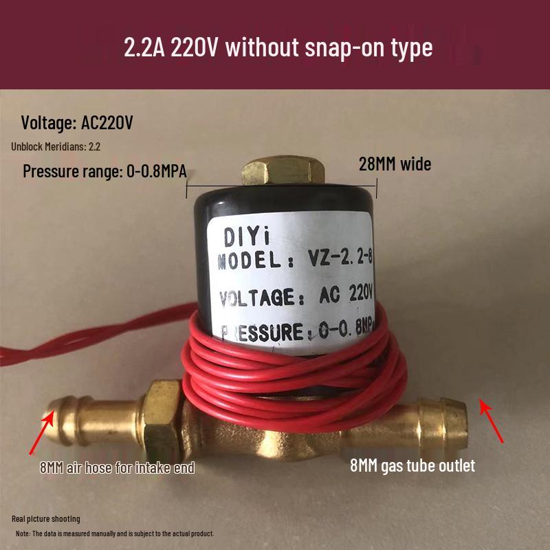 MIG/MAG & TIG Welder Solenoid: 220V, 12V Electromagnetic Gas Valve, 24V Electric Valve, 36V Argon Valve with Retaining Clip, 1.5