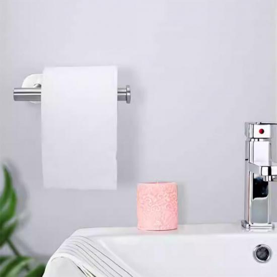 Adjustable Self Adhesive Toilet Paper Towel Holder SUS304 Stainless Steel, Suction Cup Paper Towel Holder, No Drill No Drill Tissue Organizer for