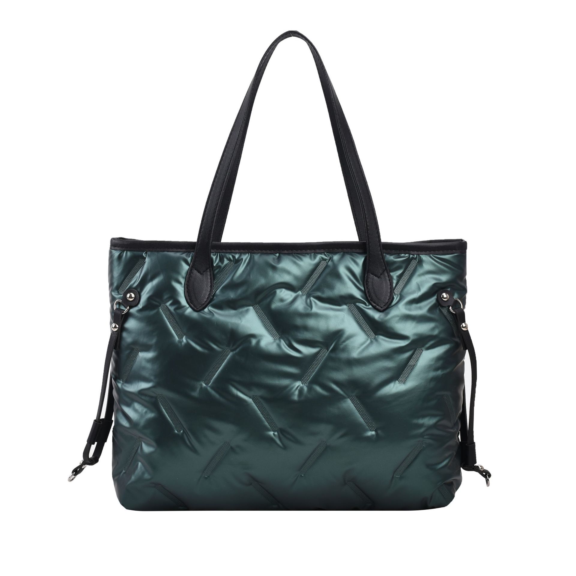 

Велика сумка через плече Жіноча сумка контрастного кольору Шкіряна сумка зелений