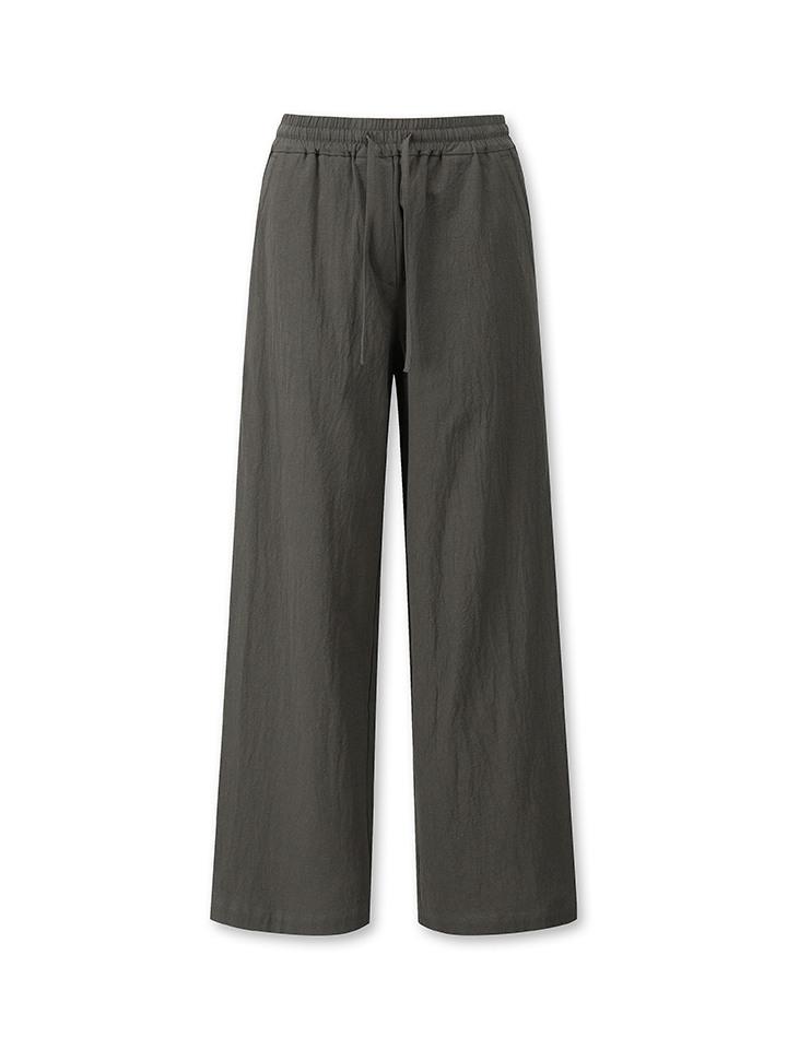 TOPTEN Women'S) Linen-Like Wide Elastic Waist Pants_Msf2Pp2602 (A Type)