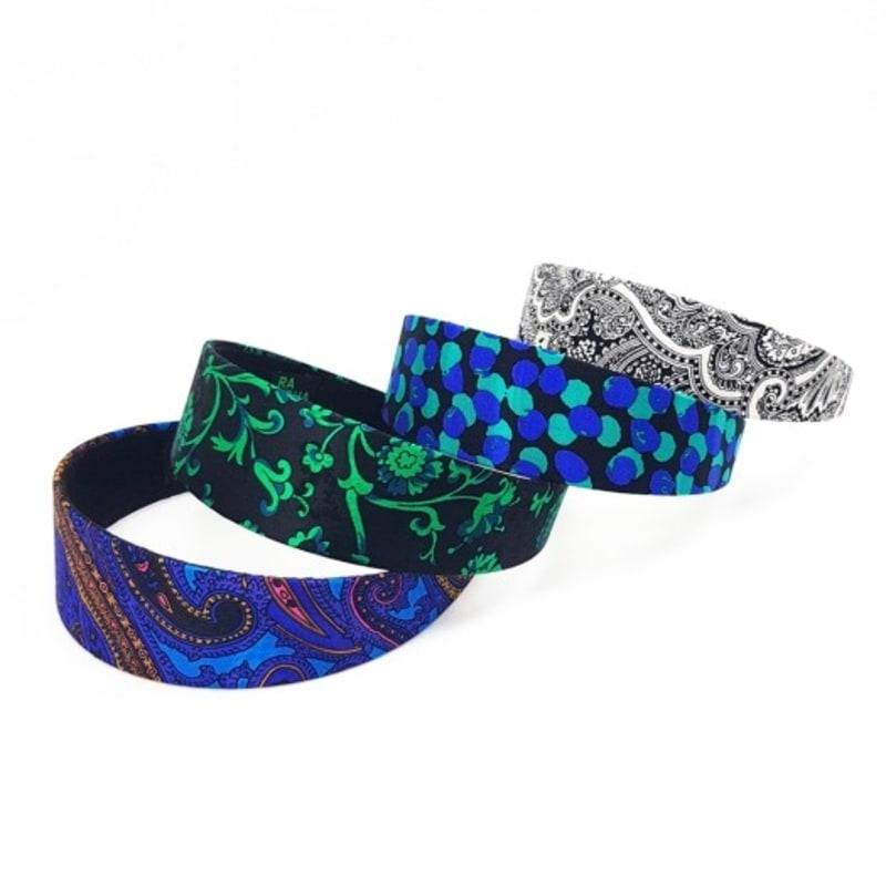 RACOHA Chunky Seiden-Haarband_Weißes Muster