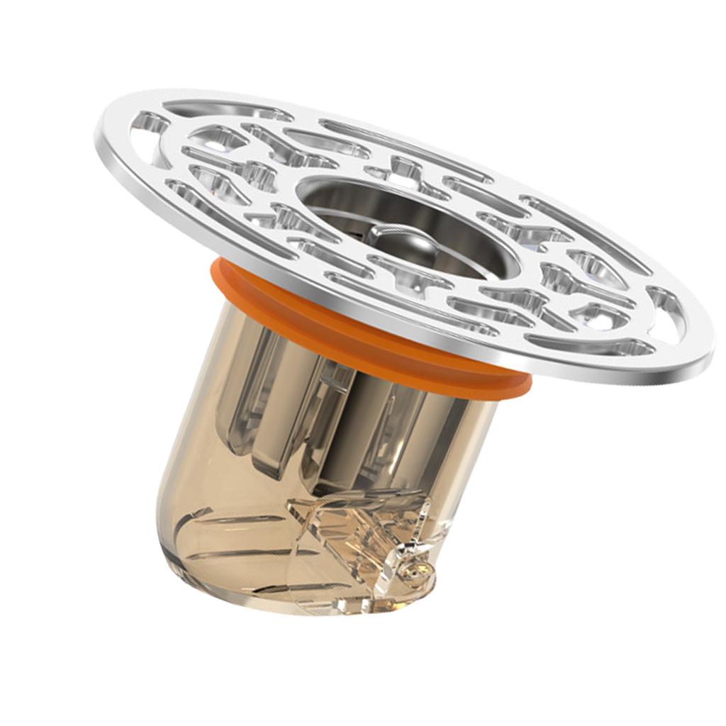 Self-Closing Floor Drain Antiodor Drainer Shower Strainer Cover AntiBlocking Round Floor Strainer Hair Catcher