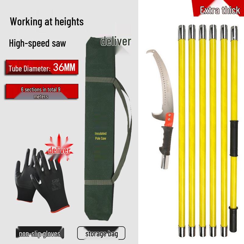 Telescopic Insulated Pruner: Multifunctional High Branch Hand Saw for Safe Tree Trimming