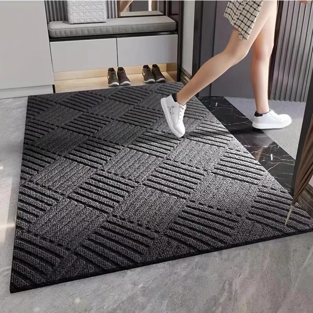 Modern Non-slip Rubber Door Mat Thick Durable Water Absorbent Entrance Mat with Twill Edge Suitable for Kitchen Living Room