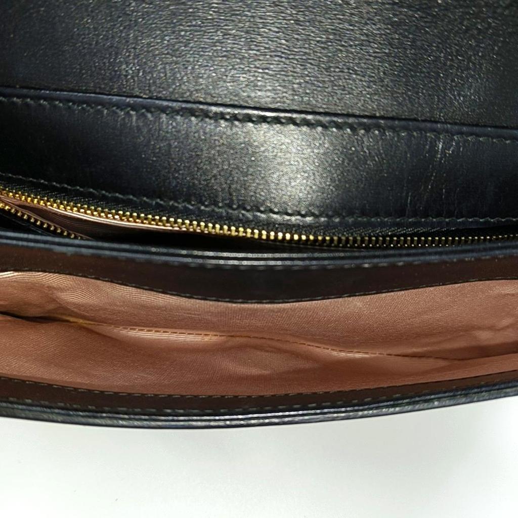 [Gebraucht] Arli Gold Logo Double G Metall-Accessoire Leder Kleine Quadratische Crossbody-Umhängetasche - Gut #TJVH3B