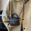 French Xiaoxiangfeng Korean Small Satchel Premium Women's Diamond Chain Portable Box Bag Fashionable Texture Messenger Bag Bag