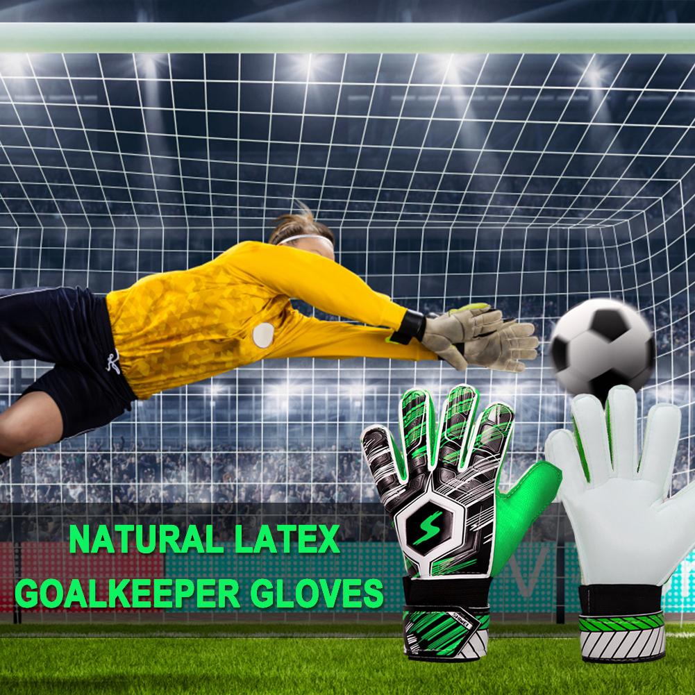Goalkeeper Gloves Non-Slip Football Keeper Gloves Professional Football Player Gloves with Fingersave for Kids Youth and Adult