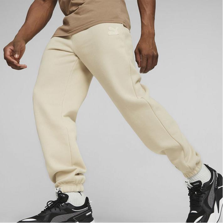 Puma Solid Color Casual Mid-Rise Knitted Sports Pants Men Bottoms Khaki 625298-88