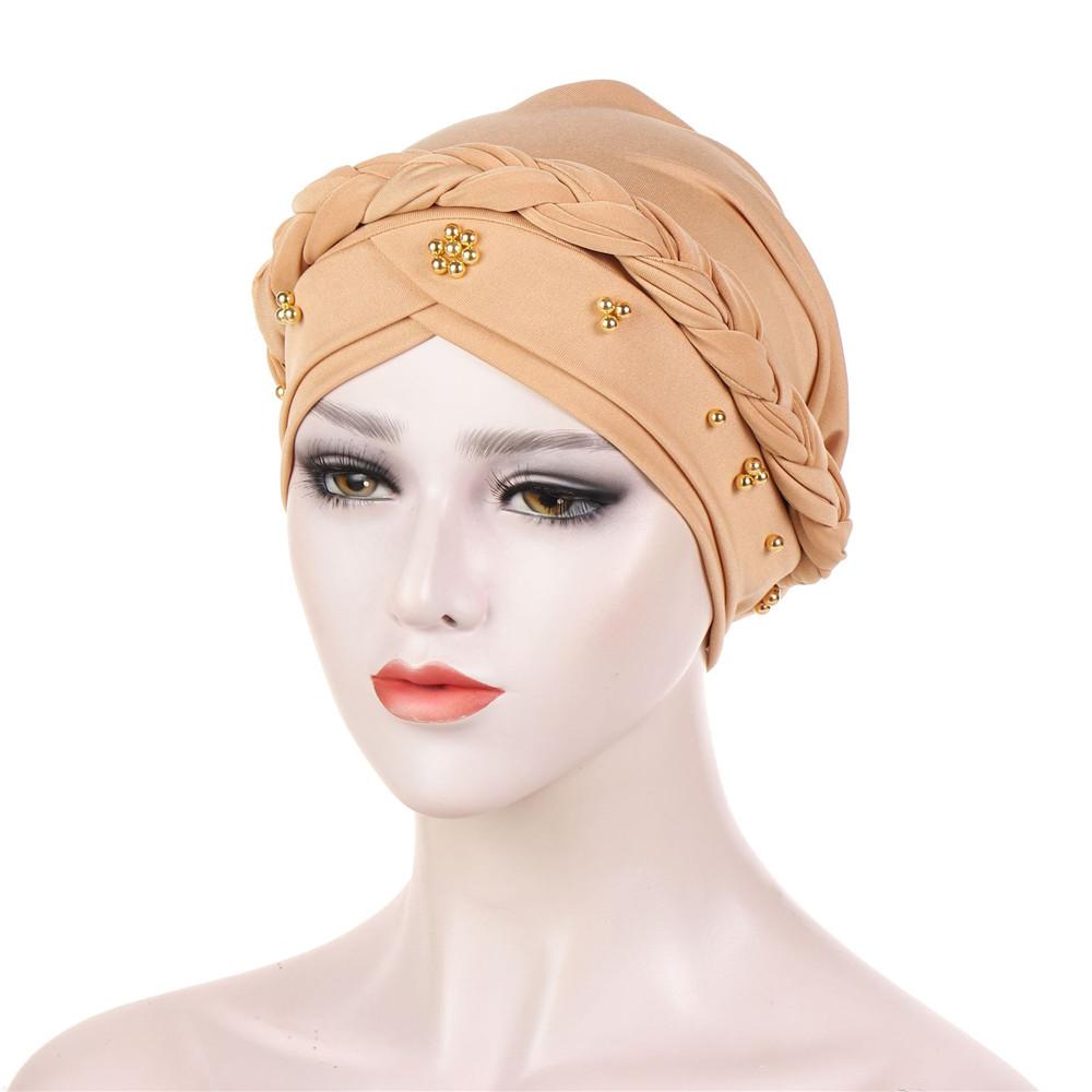 Indian Turban Muslim Women Hijab Floral Printed Hat Cancer Chemo Cap Islamic Hair Loss Cover Beanie Bonnet Head Scarf Pleated