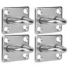 M8 4 Holes Stainless Steel Fixed Eye Plate Hook Loop UShaped Ceiling Wall Mount Hanger