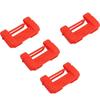 BLOOPIC Silicone Seat Belt Covers Set of 4 Silicone Anti-Scratch Washable Car Accessories Seat Belt Covers for Kids (Red)