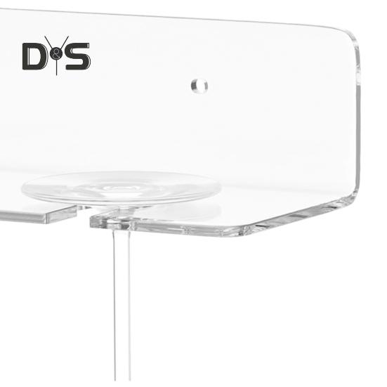 2 szt. ścienny uchwyt na kieliszki do wina akrylowy stojak na kieliszki w kształcie litery L kryształowy przezroczysty akryl łatwy montaż domowa kuchnia restauracja bar organizer