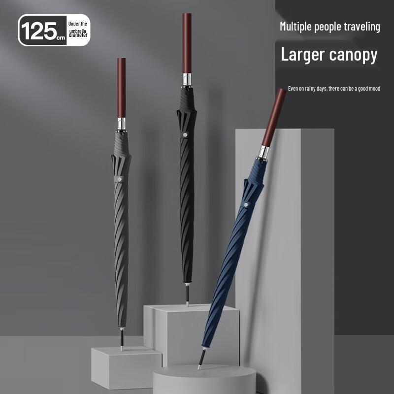 Oversized 16-Rib Windproof Long Handle Business Umbrella